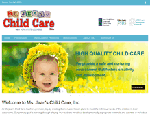 Tablet Screenshot of msjeanschildcare.com